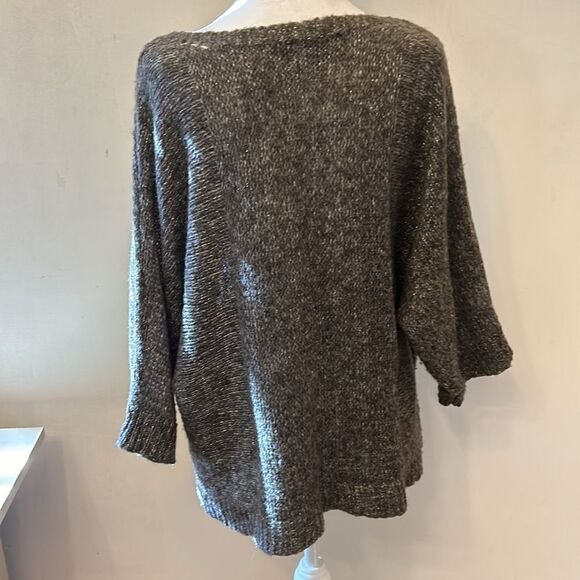 Nine West brown loosely knit short sleeve sweater Size 1X EUC - Picture 5 of 9